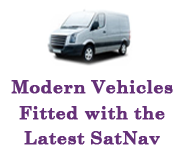 modern vehicles with satnav for delivery